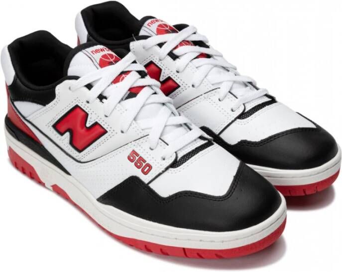 New Balance "550 Wit Rood Zwart Sneakers" Rood Heren