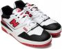 New Balance Retro-geïnspireerde wit rood zwarte sneakers Rood Heren - Thumbnail 6