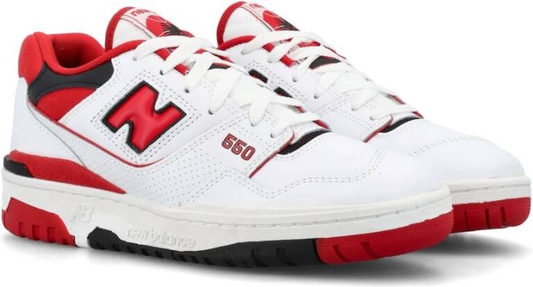 New Balance Men Shoes Sneakers White Red Ss23 Wit Heren