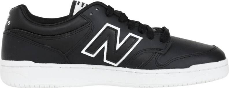 New Balance Zwarte en grijze leren sneakers Zwart Heren