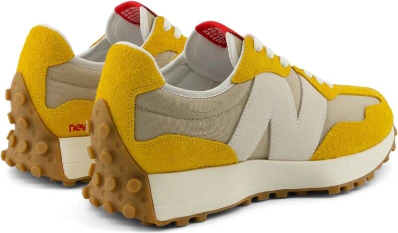 New Balance Sporty Suede Mesh Sneakers Yellow Heren