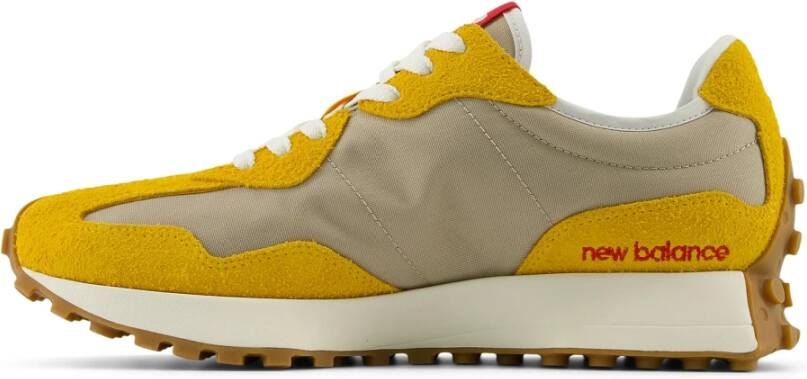 New Balance Sporty Suede Mesh Sneakers Yellow Heren