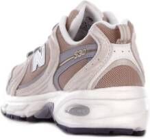 New Balance Stijlvolle Sneakers met Stoffen Bovenwerk Beige Dames