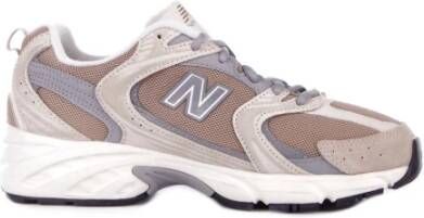 New Balance Stijlvolle Sneakers met Stoffen Bovenwerk Beige Dames