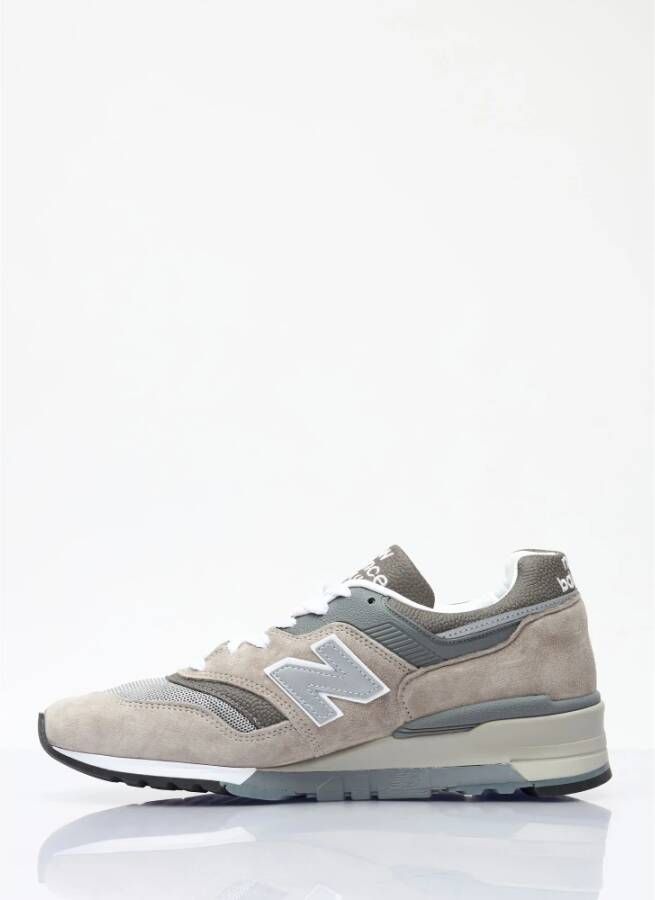 New Balance Suede en Mesh Sneakers Beige Heren