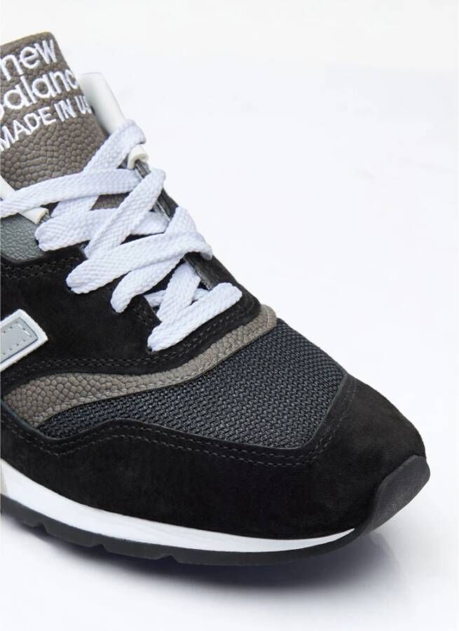 New Balance Suede en Mesh Sneakers Black Heren