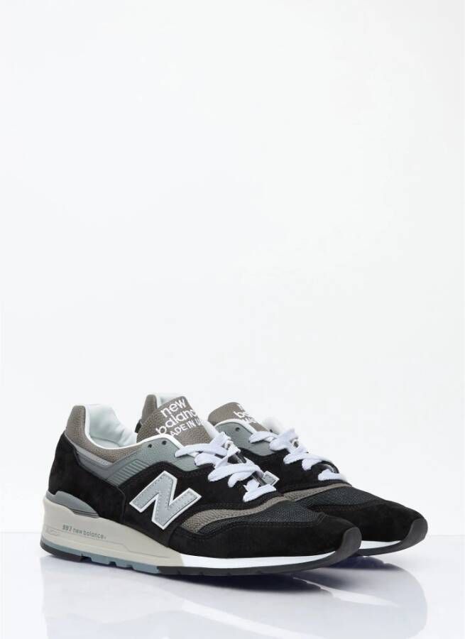 New Balance Suede en Mesh Sneakers Black Heren