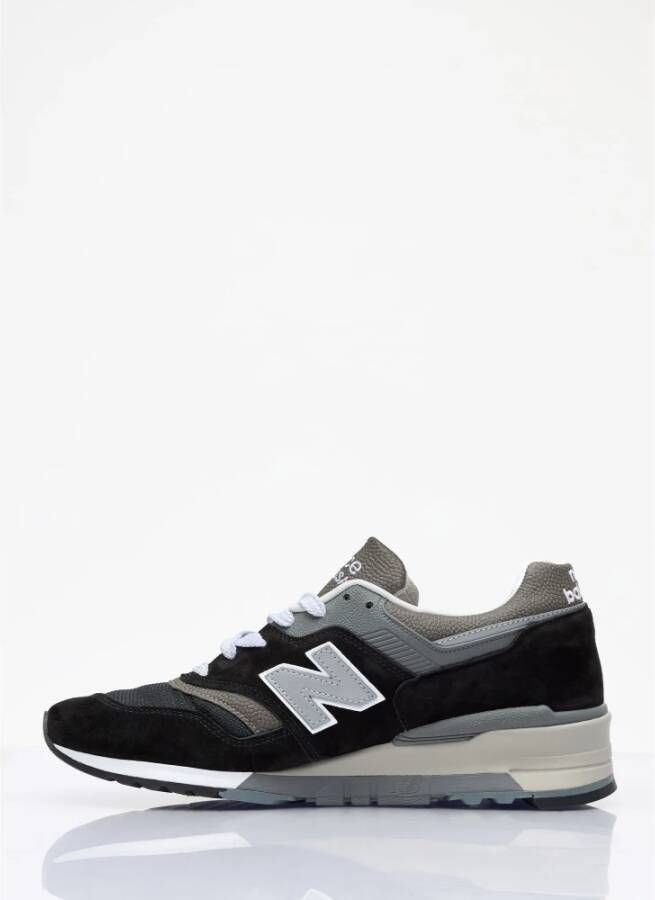 New Balance Suede en Mesh Sneakers Black Heren