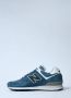 New Balance Blauw Wit Leren Sneaker Paneelontwerp Blue Heren - Thumbnail 8