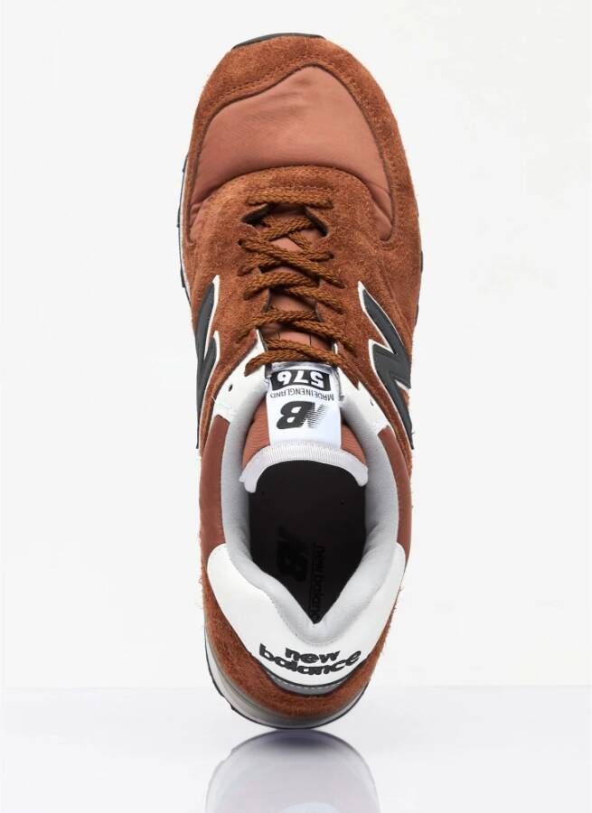 New Balance Suede en Mesh Sneakers Brown Heren