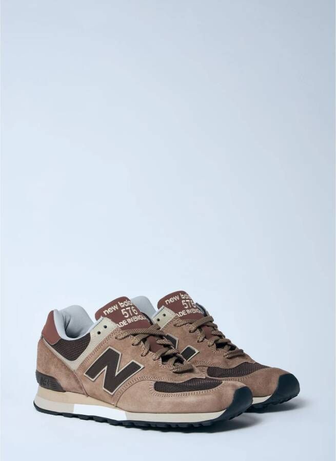 New Balance Suede en Mesh Sneakers Brown Heren