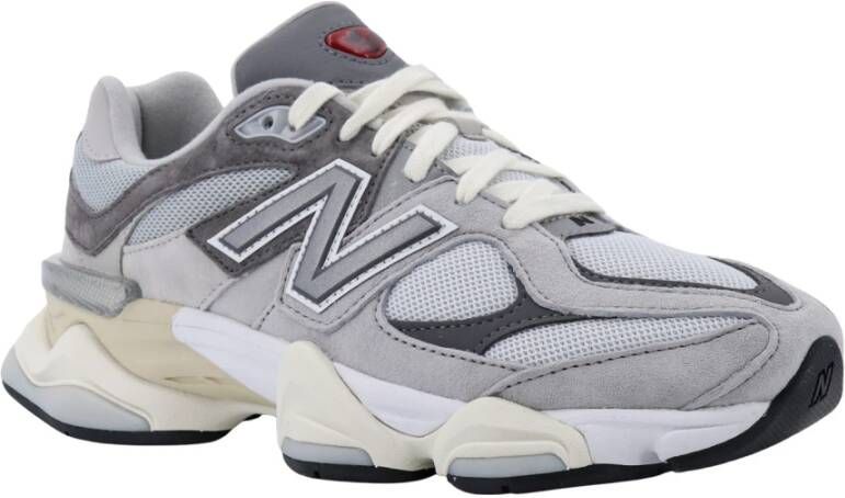 New Balance Suede Mesh Sneakers Lace-up Monogram Gray Heren