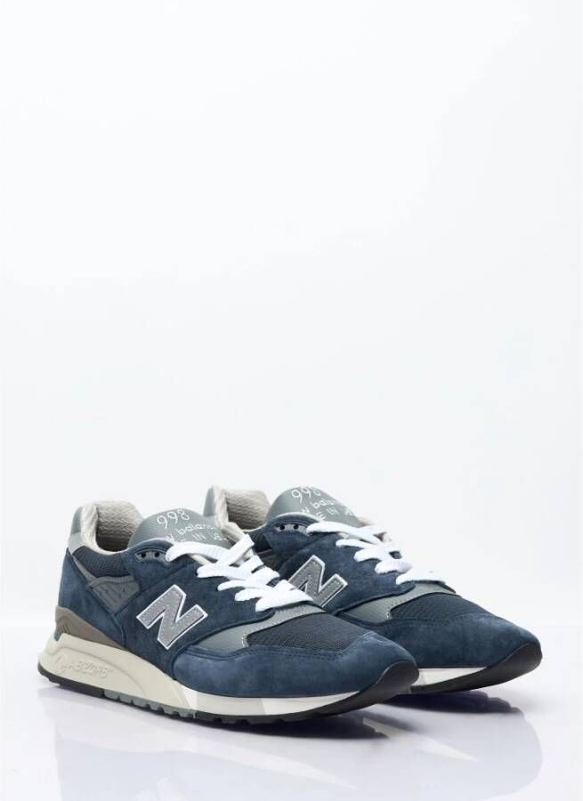 New Balance Suede Mesh Sneakers Logo Borduurwerk Blue Heren