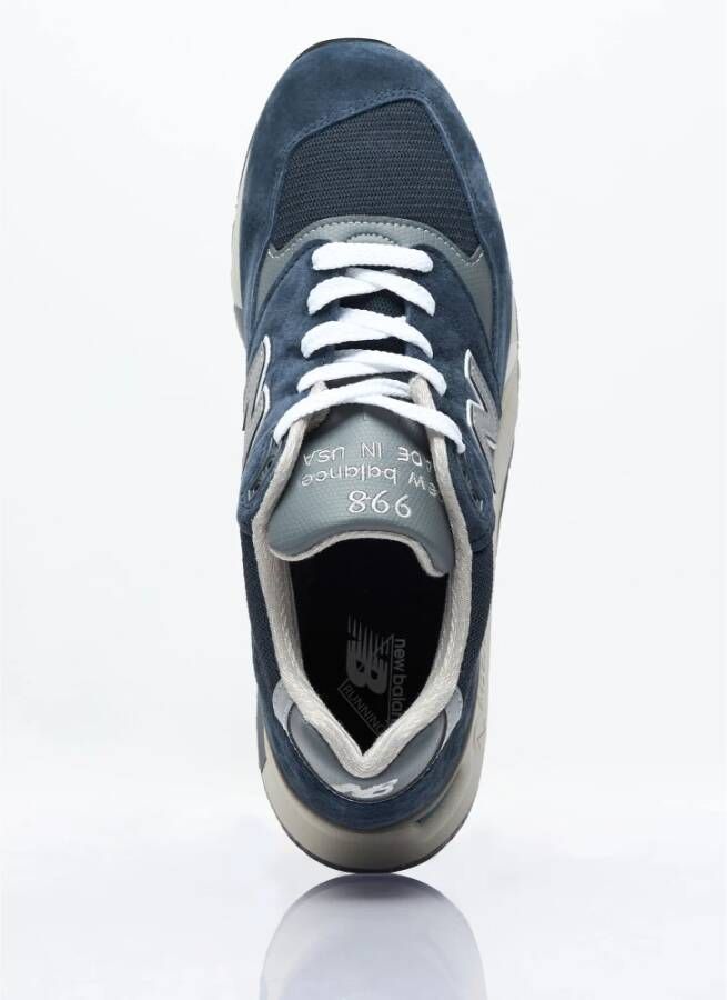 New Balance Suede Mesh Sneakers Logo Borduurwerk Blue Heren