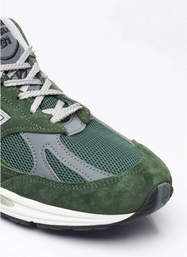 New Balance Suède Mesh Sneakers Logo Borduurwerk Green Heren