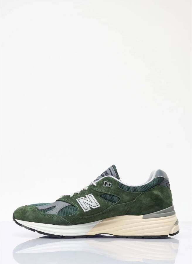 New Balance Suède Mesh Sneakers Logo Borduurwerk Green Heren