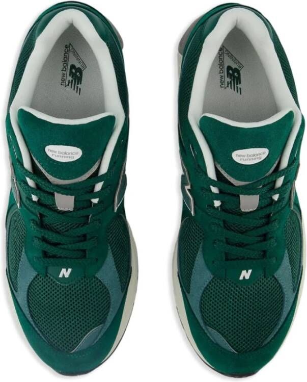 New Balance Suede Mesh Sneakers Logo Print Green Heren