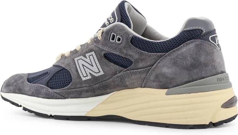 New Balance Suede Mesh Sneakers met Monogram Blue Heren