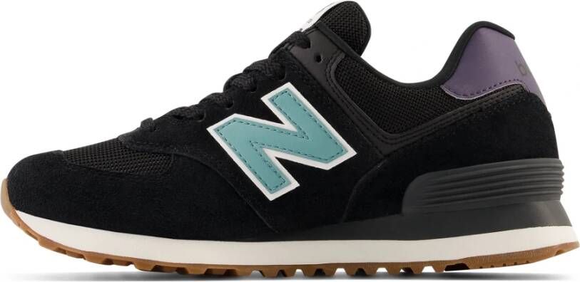 New Balance Suede Mesh Sneakers Stijlvolle Look Black Dames