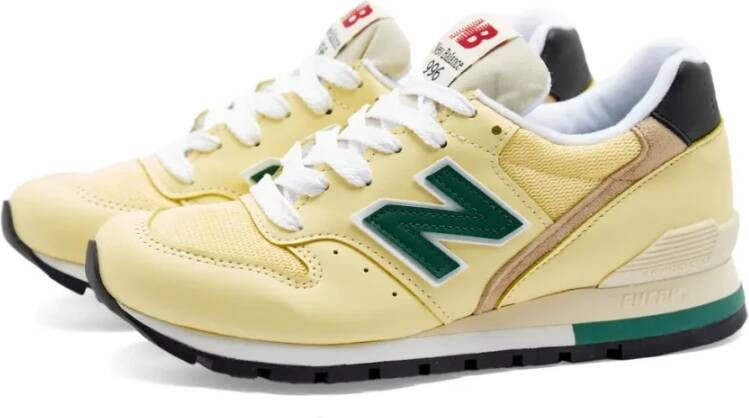 New Balance USA Sneakers Sulphur Forest Green Logo Yellow Heren