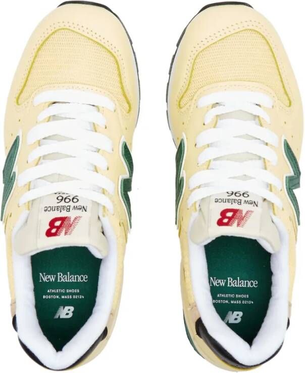 New Balance USA Sneakers Sulphur Forest Green Logo Yellow Heren