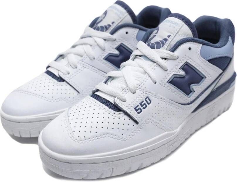 New Balance Wit Blauw Dames Leren Sneakers White Dames