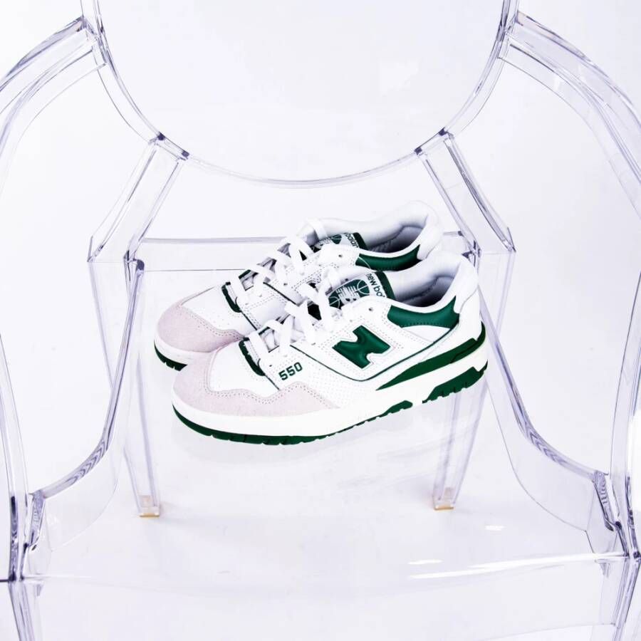 New Balance Wit Groen Sneakers White Heren