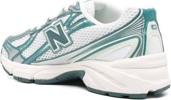 New Balance Wit Teal Groen Panel Sneakers Multicolor Dames