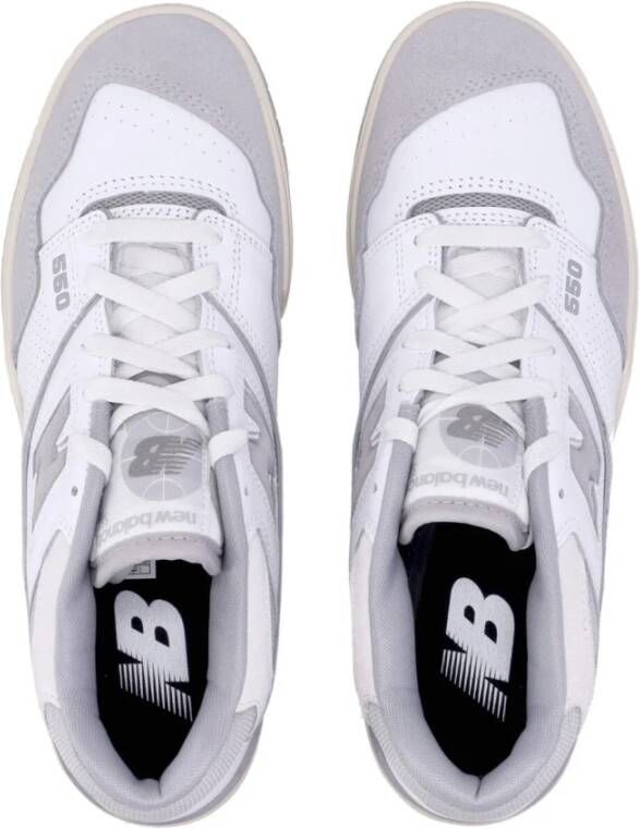 New Balance Wit Grijs Lage Veterschoen Gray Heren