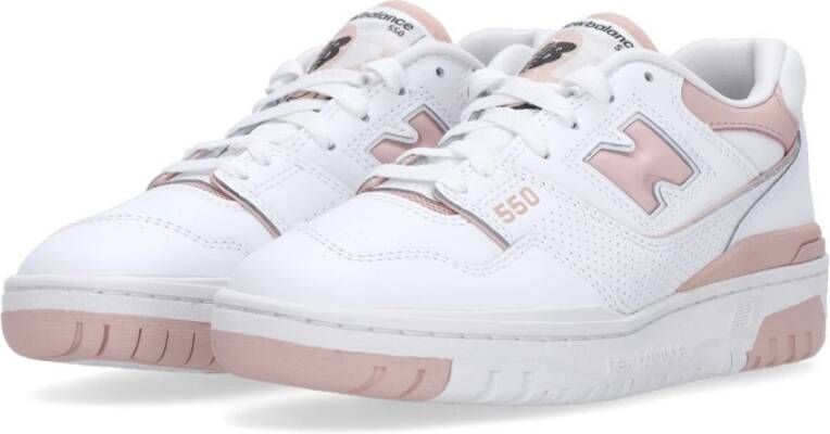 New Balance Wit Roze Lage Veterschoenen White Dames