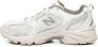 New Balance Witte Beige Sneakers Veters Rubberen Zool White - Thumbnail 13