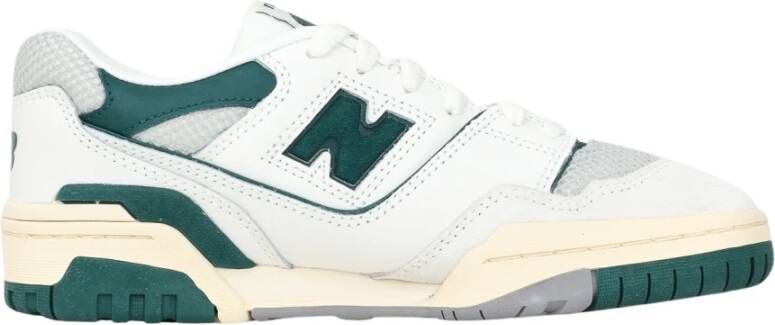 New Balance Witte en groene damessneakers 550 Green Dames