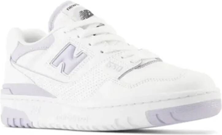 New Balance Witte en Lichtpaarse 550 Schoen Wit Dames