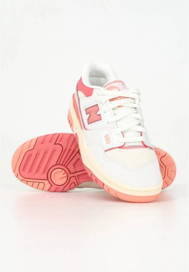 New Balance Witte en roze damessneakers jaren 90 stijl Multicolor Dames