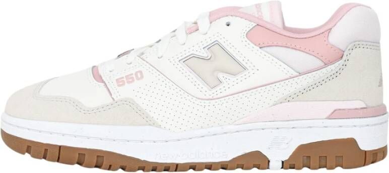 New Balance Witte en roze lage sneakers Beige Dames