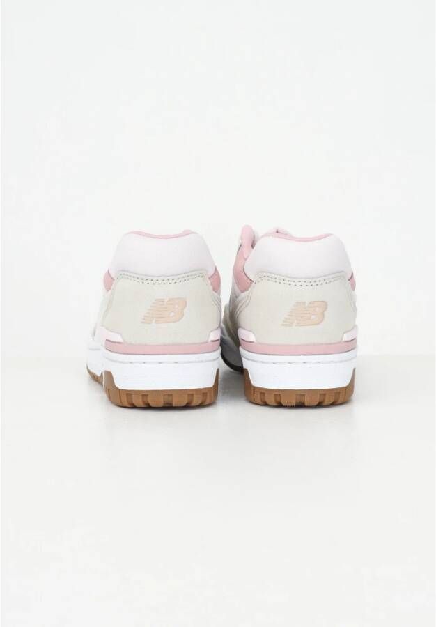 New Balance Witte en roze lage sneakers Beige Dames