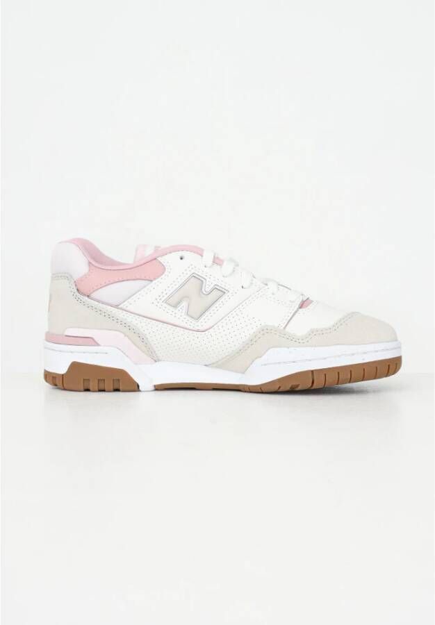 New Balance Witte en roze lage sneakers Beige Dames