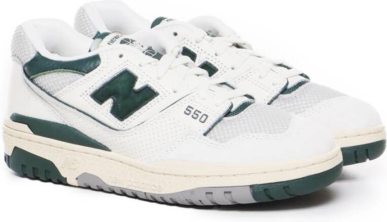 New Balance Witte Groene Leren Stoffen Sneakers Multicolor Heren