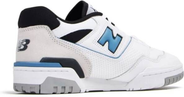 New Balance Witte Leren Platte Schoenen Rubberen Zool White Heren