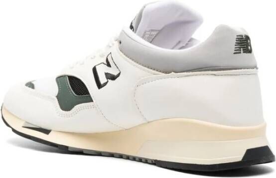 New Balance Witte Leren Sneaker Paneelontwerp White Heren