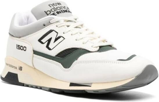 New Balance Witte Leren Sneaker Paneelontwerp White Heren