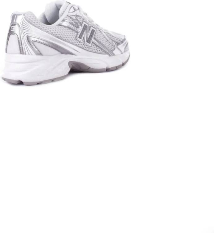 New Balance Witte Leren Sneakers Met Geperforeerde Details White Heren