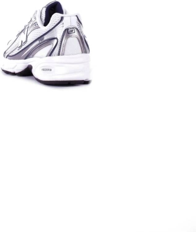 New Balance Witte Leren Sneakers Met Geperforeerde Details White Heren