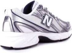 New Balance Witte Leren Sneakers Met Geperforeerde Details White Heren