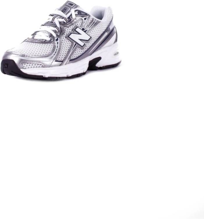 New Balance Witte Leren Sneakers Met Geperforeerde Details White Heren