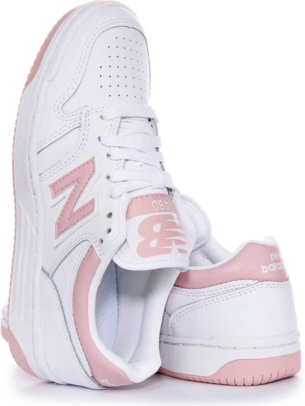 New Balance Witte Roze Basketbal Stijl Sneakers White Dames