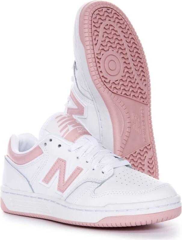 New Balance Witte Roze Basketbal Stijl Sneakers White Dames