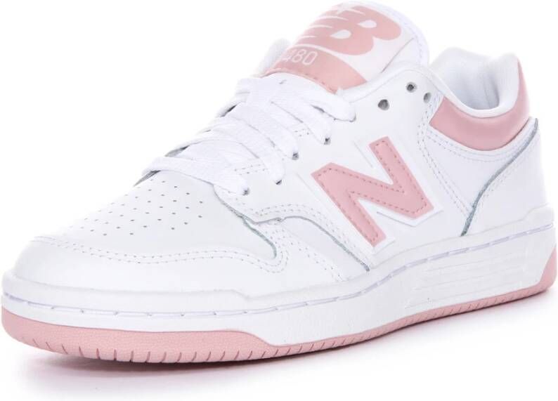 New Balance Witte Roze Basketbal Stijl Sneakers White Dames