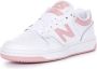 New Balance Witte Roze Basketbal Stijl Sneakers White Dames - Thumbnail 5