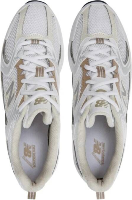 New Balance Witte Sneakers met Zilver en Brons Details Multicolor Dames